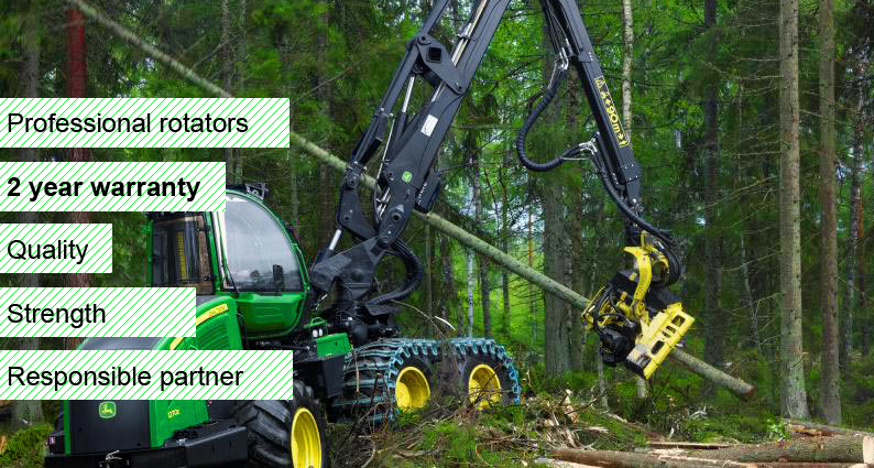 Formiko ROTATORS MAIN PAGE Proffesional rotators, better then BALTROTORS, FINN ROTOR, INDEXATOR. Rotators from FLOW – the Latvian /European manufacturer is a leader in production of the top quality equipment with the unsurpassed lifetime and dedicated for forest trailers, building cranes and truck-mounted cranes -	for stacking and for long tree trunks,  -	for forest trailers with hydraulic truck-mounted cranes,  -	for scrap holders -	for grippers. TWO YEAR WARRANTY!!!  STANDARD DESIGN WITH DOUBLE JACKET  PLACE A BET ON QUALITY  BUY ONLY ORIGINAL PRODUCTS FROM FLOW Ltd.2 year warranty- Formiko Hydraulics offer rotators with with mandrel connection  or with flange connection 